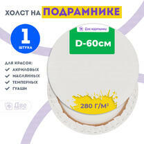 Без бренда «Холст Две картинки круглый 60 см на подрамнике» в Курске в интернет-магазине  Без бренда «Холст Две картинки круглый 60 см на подрамнике» в Курске