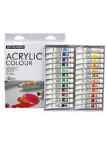 Без бренда «Коробка 24 шт.: Акриловые краски «Две картинки» 24 шт. по 12 мл, проф. пигмент» в Курске