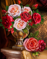 Без бренда «Букет роз в изящной вазе (20шт)» в Курске