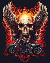 Без бренда «Коробка 20 шт: Пылающий череп с крыльями» в Курске