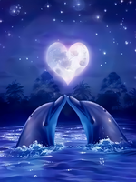 Без бренда «Дельфины под луной вида сердца (20шт)» в Курске