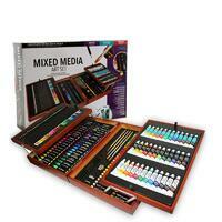 Без бренда «Оптовая коробка 5 шт.: Художественный набор (174 предмета) в деревянном чемоданчике» в Курске