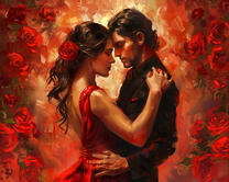 Танго в красных розых