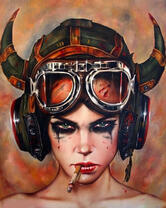 Без бренда «Девушка в шлеме с сигаретой» в Курске