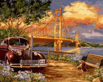 Без бренда «Американский автомобиль на фоне моста через залив» в Курске