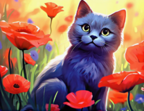 Без бренда «Серый котик и маки» в Курске