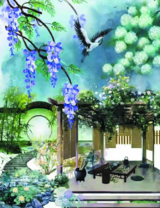 Без бренда «Сад с беседкой, цветами и птицей» в Курске