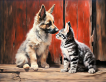 Без бренда «Знакомство котенка и щенка» в Курске