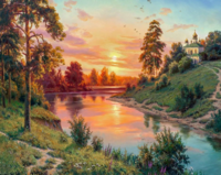 Без бренда «Вид на реку на закате» в Курске в интернет-магазине  Без бренда «Вид на реку на закате» в Курске