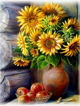 Без бренда «Кувшин с подсолнухами и корзинка с яблоками» в Курске