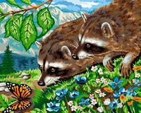 Без бренда «Еноты и бабочка на цветочной поляне» в Курске в интернет-магазине Без бренда «Еноты и бабочка на цветочной поляне» в Курске