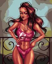 Без бренда «Девушка в нижнем белье с бокалом вина» в Курске